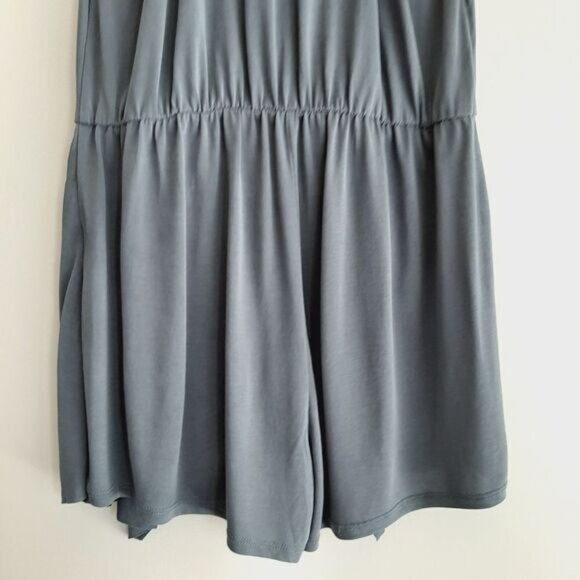 BEAR DANCE / Surplice Spaghetti Strap Stretchy & Soft Romper Blue Sz L - Picture 8 of 10